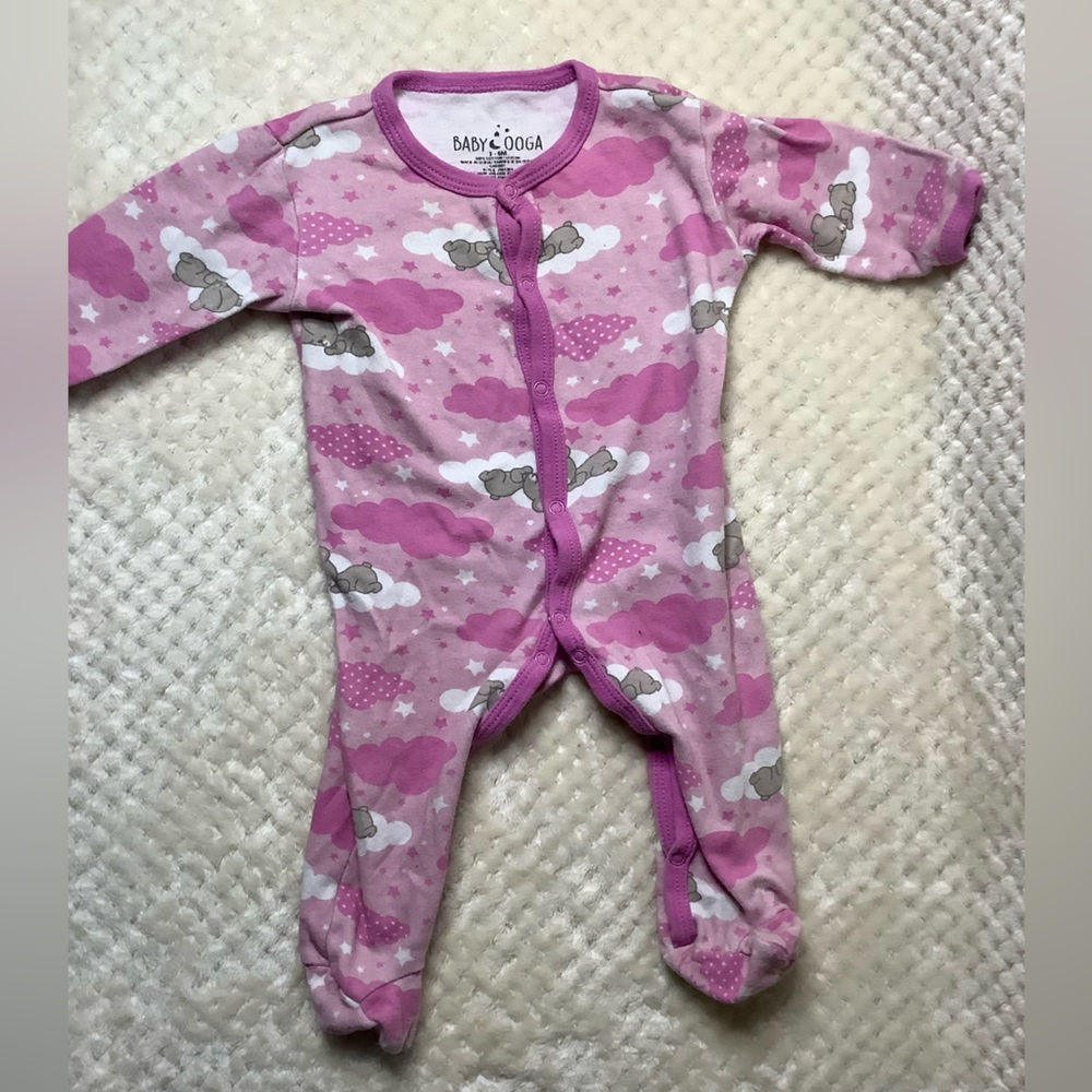 Baby Ooga Footed Sleeper With Bears Sleeping 3 Month to 6 Month 3M to 6M 3-6M